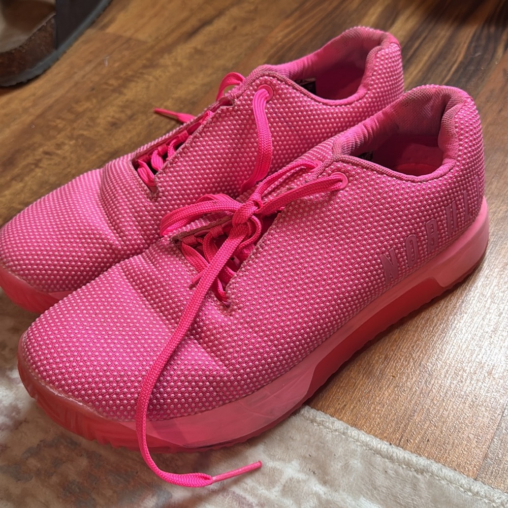NOBULL Bright Pink Knit Athletic Sneakers - Women